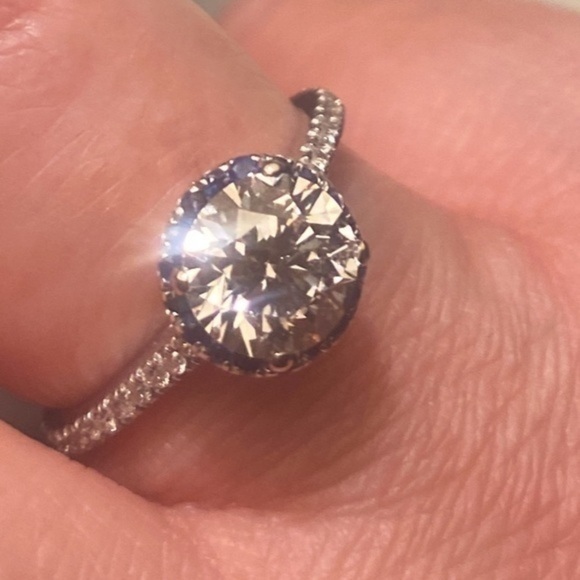 Big Dimond Sapphire Ring collection natural Dimond European edition New - Picture 6 of 15